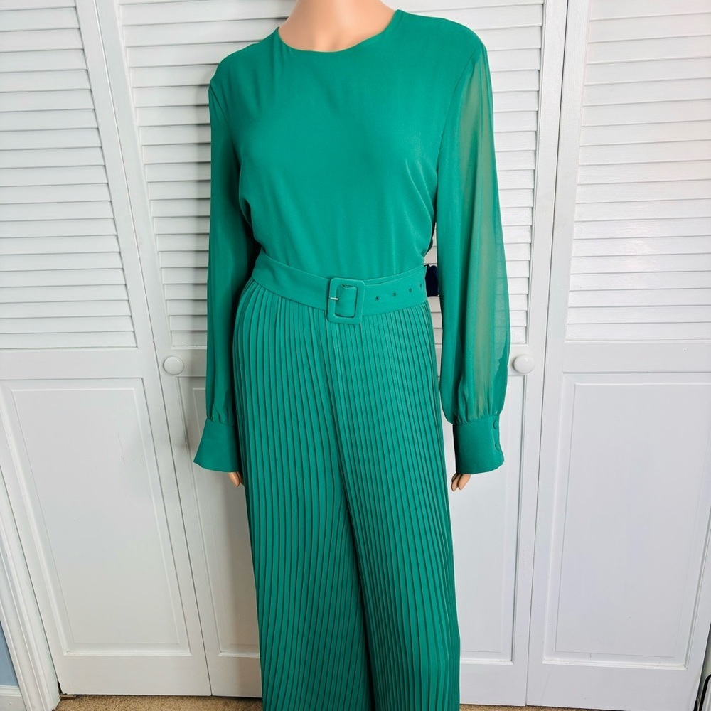 ZARA Green Pleated Jumpsuit Size XXL❗️PRICE IS FIRM❗️ - Picture 3 of 12